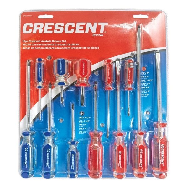 Weller Crescent Phillips/Slotted Screwdriver Set 12 pc CPS12PCSET